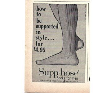 Supp Hose For Men Advertisement 1960s Vintage Print Ad